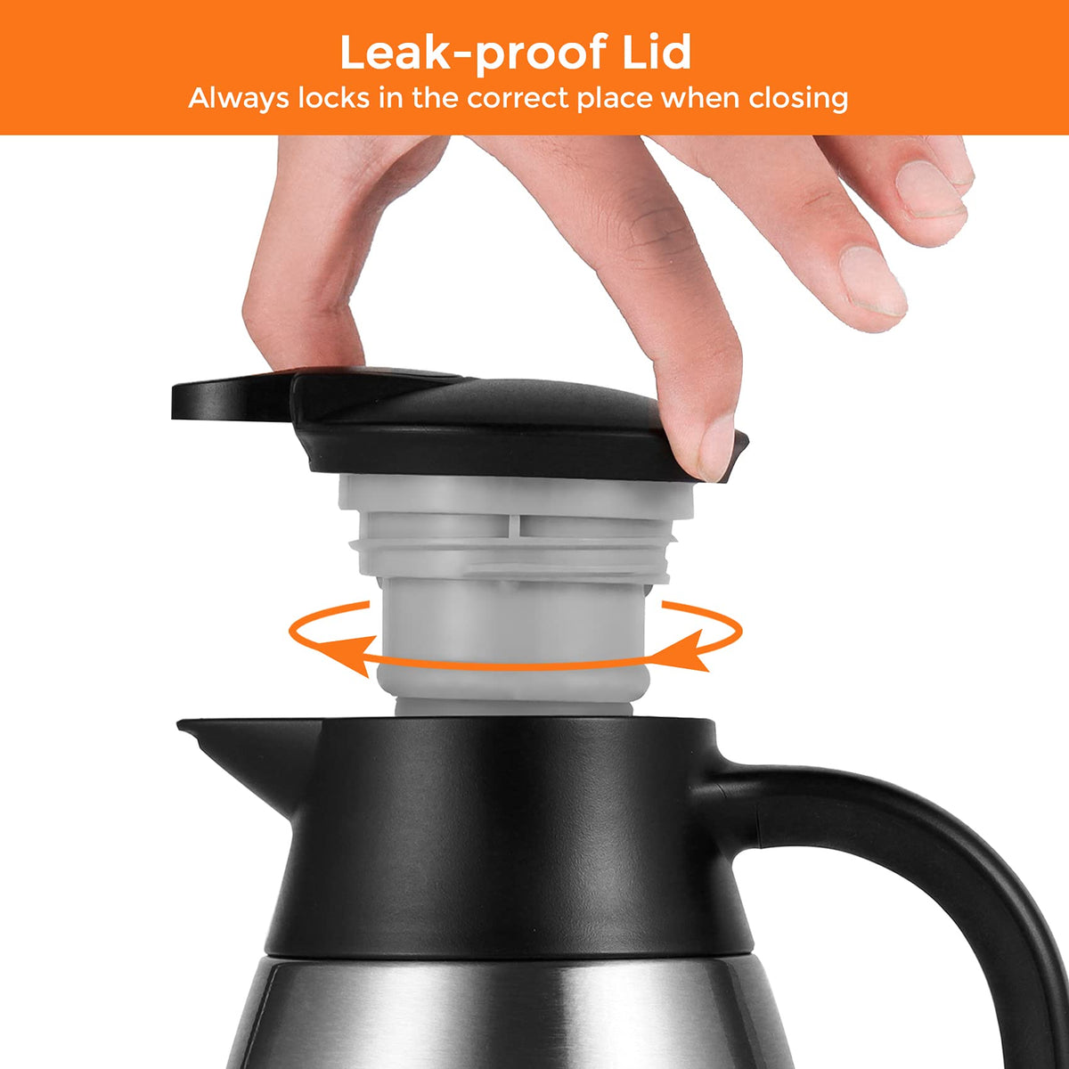 Tiken carafe silicone base ensures stable placement.