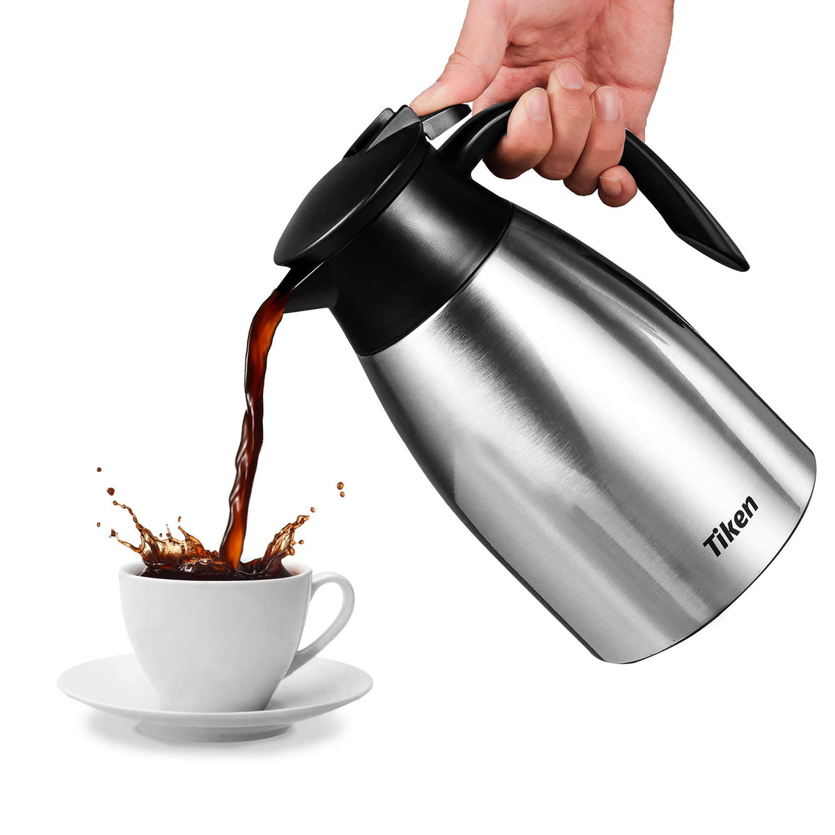 Tiken kitchen counter 51oz coffee carafe keeps hot beverages ready