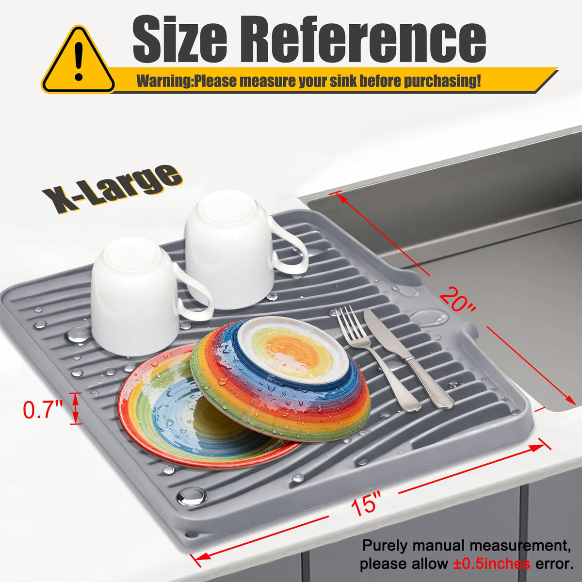 TIKNIK diagonal ridges promote moisture removal and counter protection.