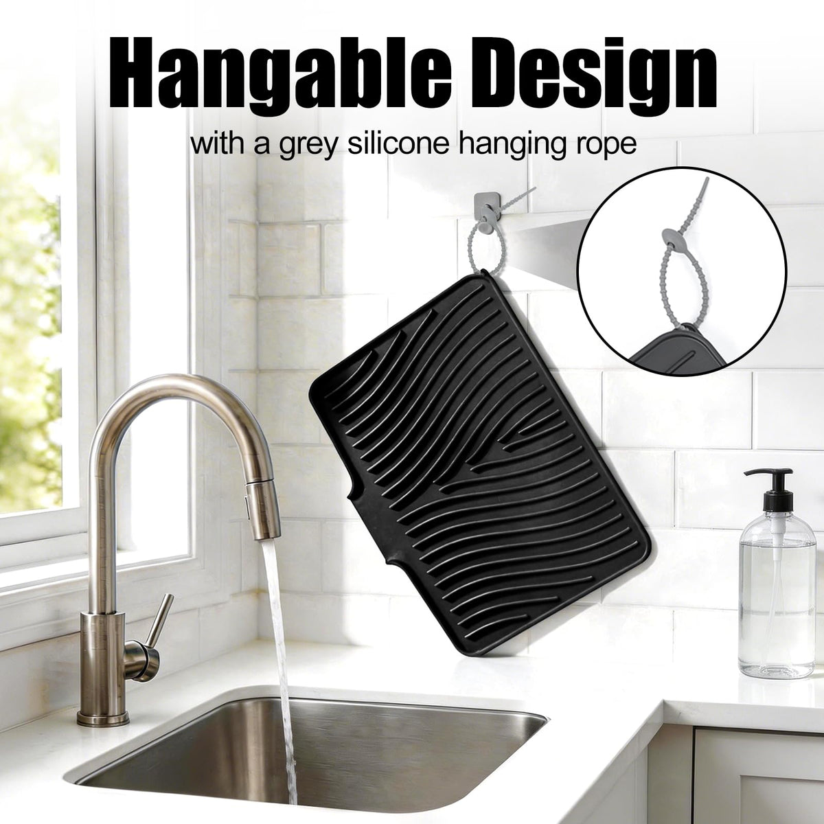 Tiknik 20 by 15 inch drying mat fits standard counters and sinks
