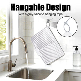 TIKNIK foldable mat with hanging hole for compact storage.