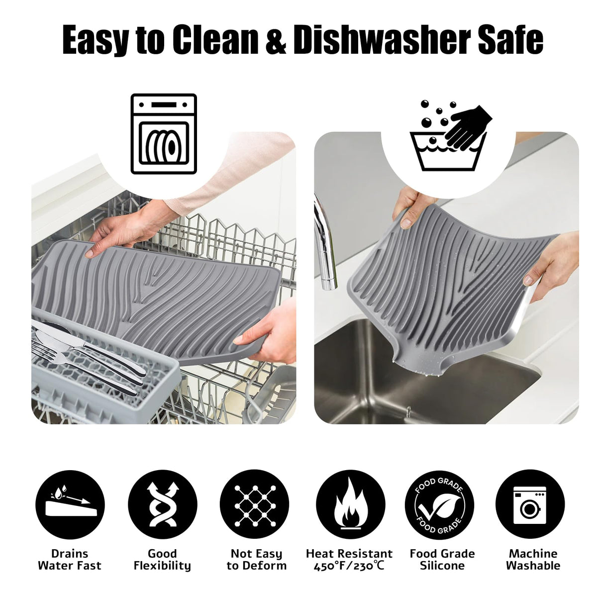 Food-grade silicone ensures safe, durable, and easy-to-clean drying space.