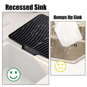 TIKNIK heat-resistant drying mat protects countertops up to 450°F.