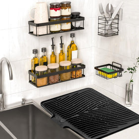 Tiknik kitchen accessory acts as a dish rack mat and liner