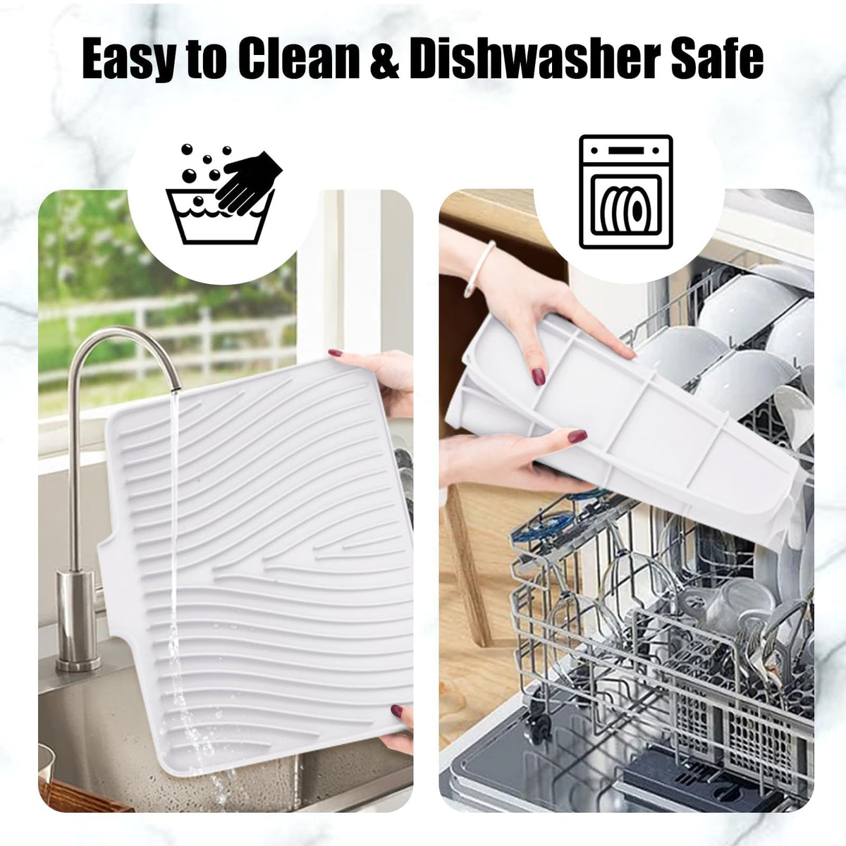 TIKNIK multi-use silicone mat doubles as a liner and heat-safe surface.