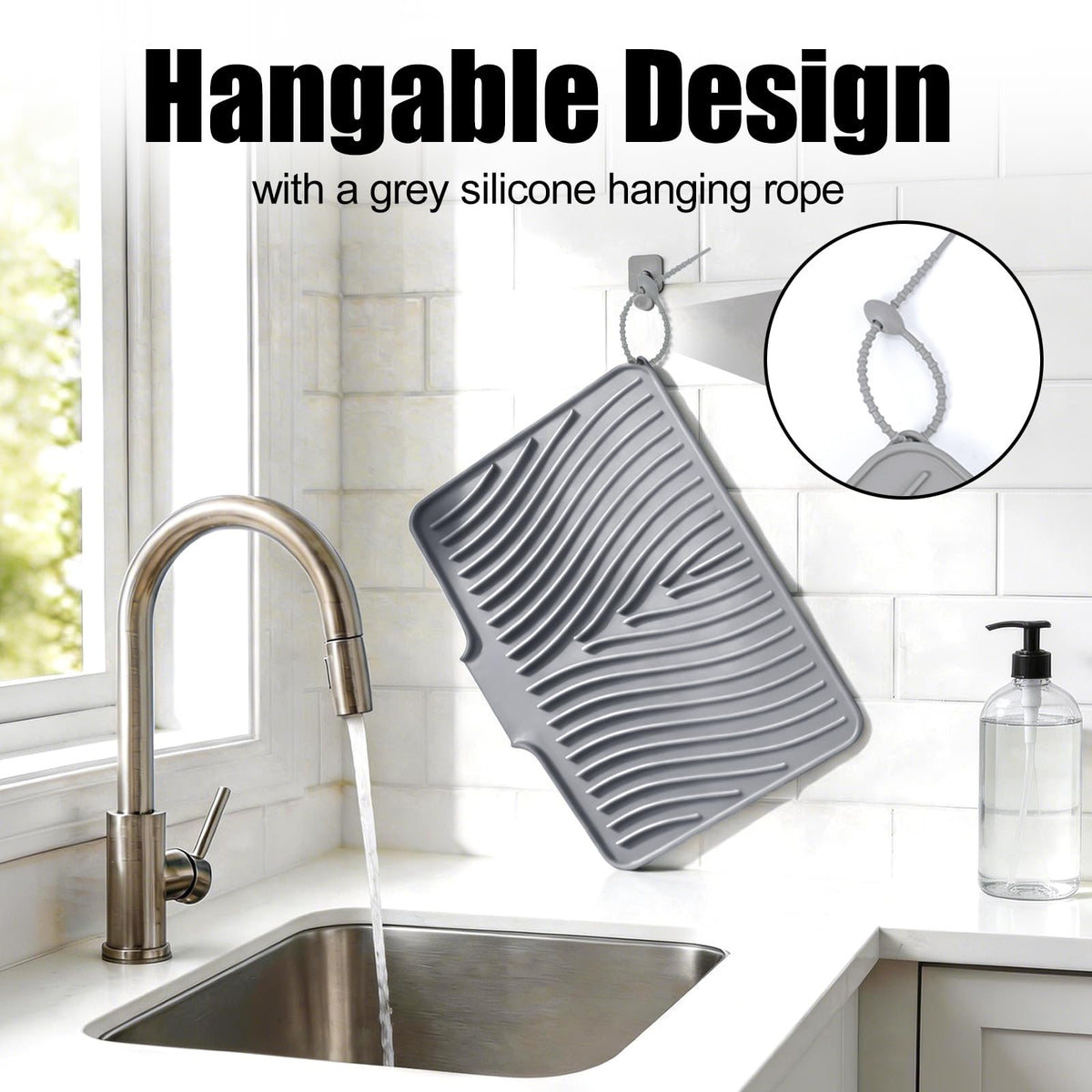Multifunctional mat doubles as a rack liner and heat mat.