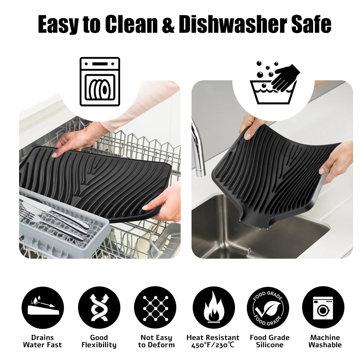 Tiknik foldable hangable drying mat for compact kitchen storage