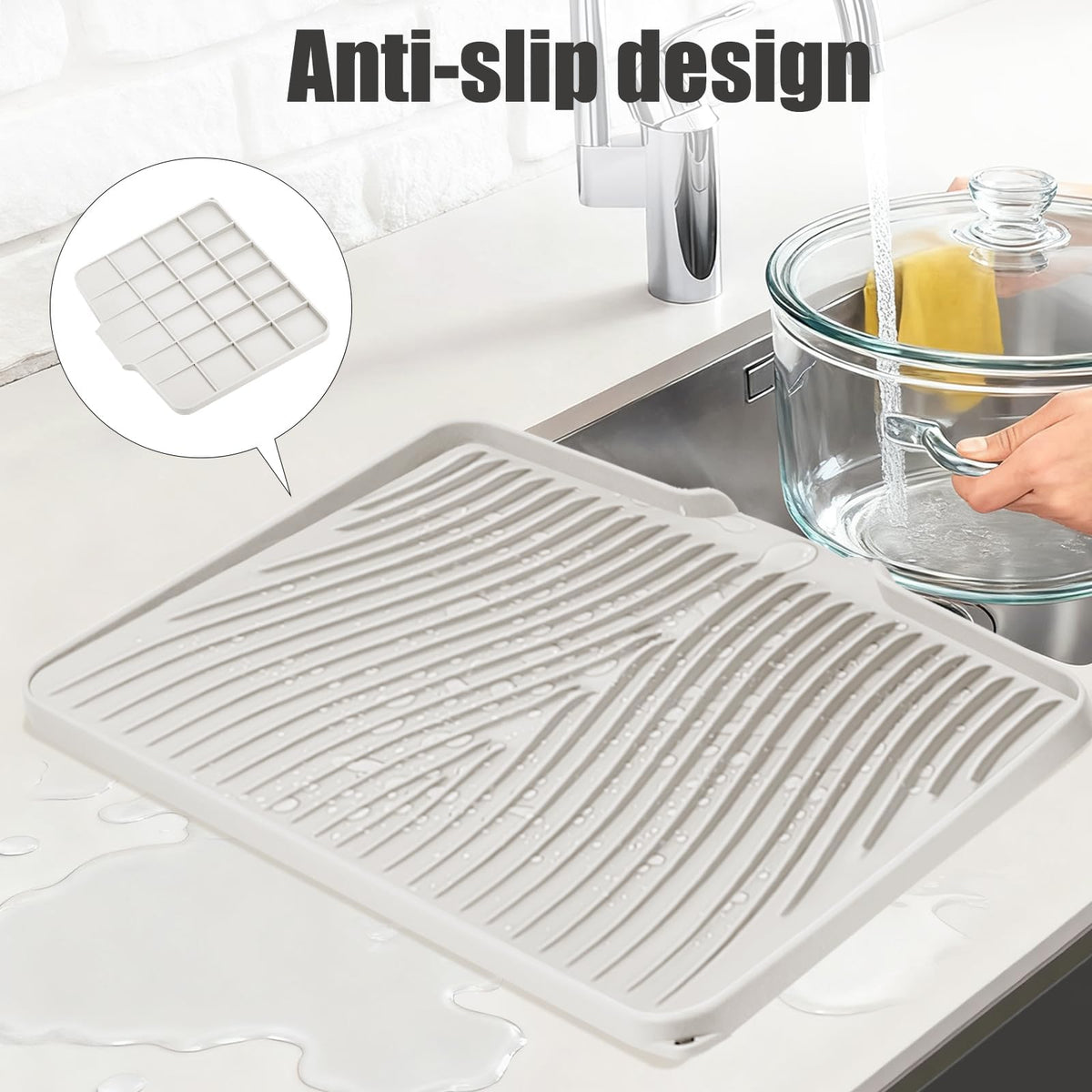 TIKNIK mat is heat resistant up to 450°F protecting surfaces.
