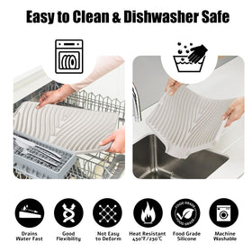 TIKNIK non-slip surface keeps dishes stable during drying.