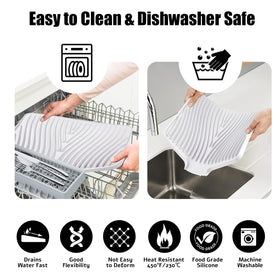TIKNIK non-slip surface keeps dishes from sliding during the drying process.