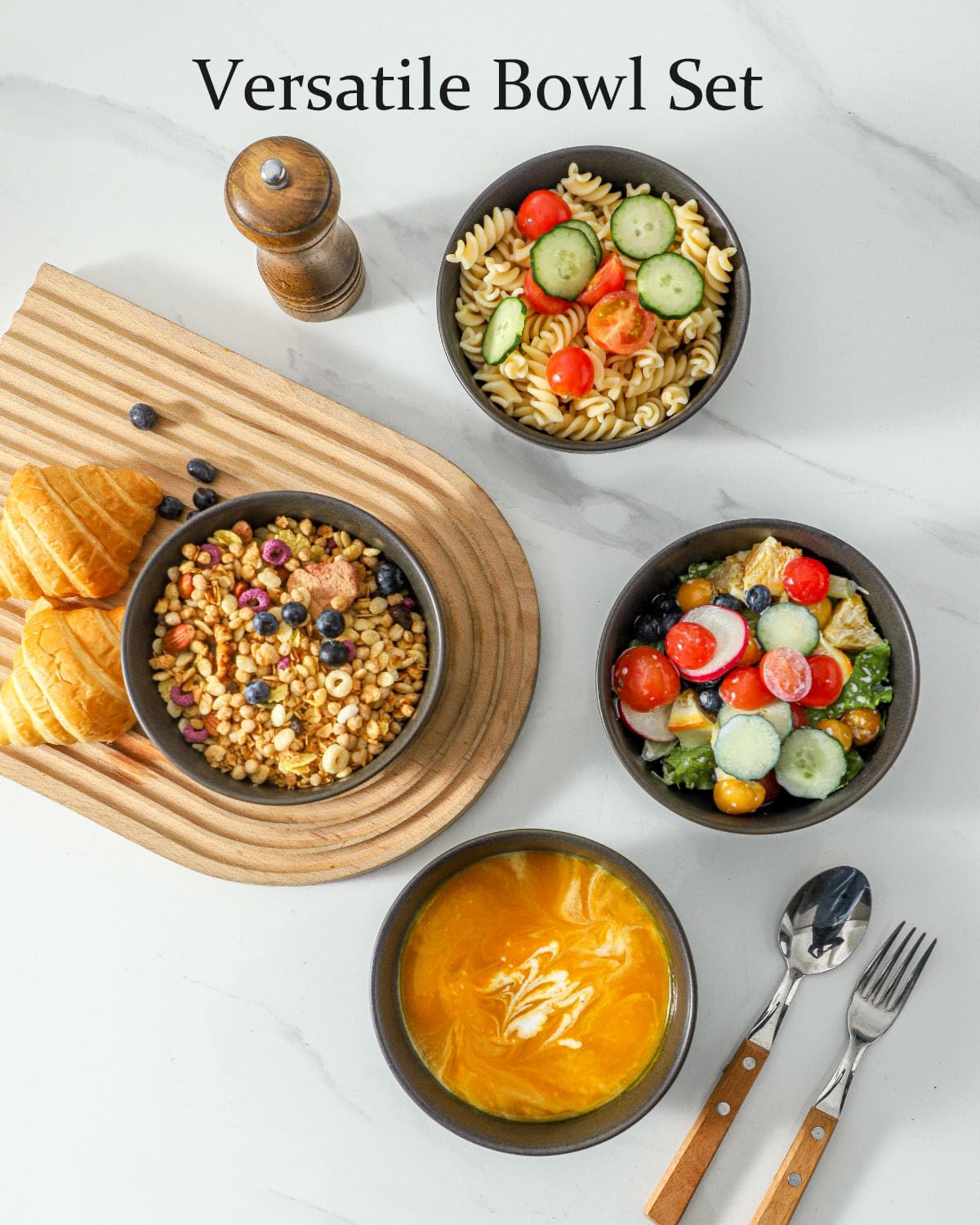 Tikooere bowls demonstrate heat retention with steaming meals.
