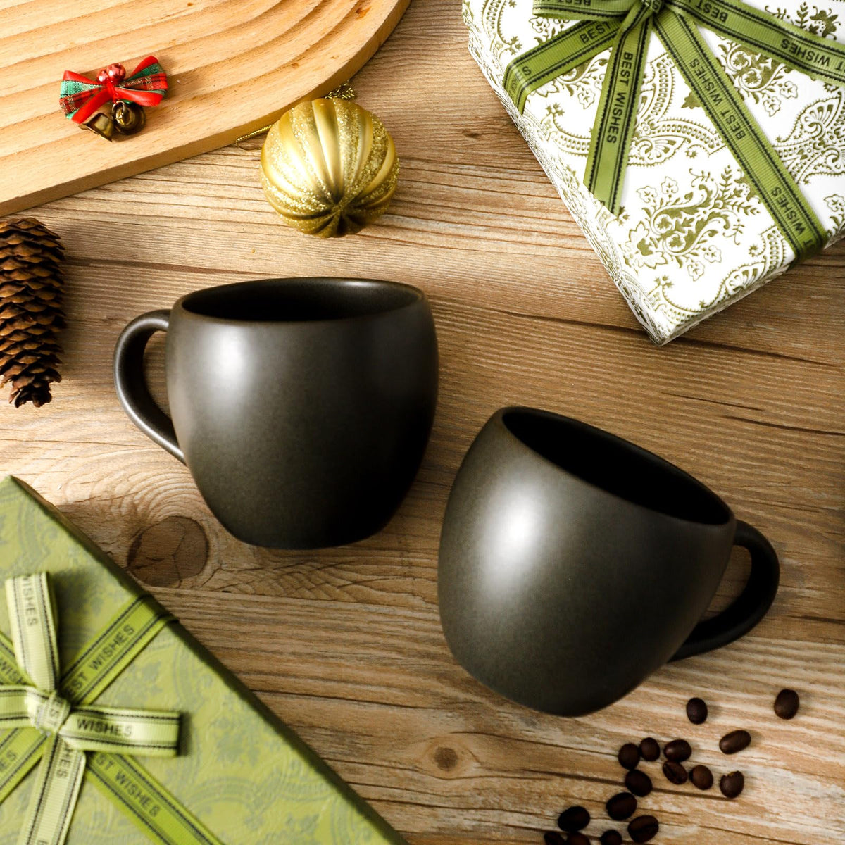 Tikooere mugs feature a comfortable handle for stable grip while sipping.