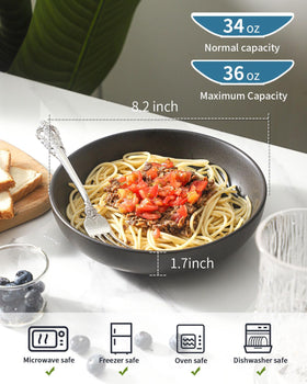 Tikooere high-edge bowls prevent spills during sauces and toppings.