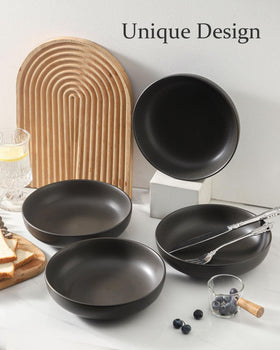 Tikooere microwave and dishwasher-safe stoneware for convenient cleanup.