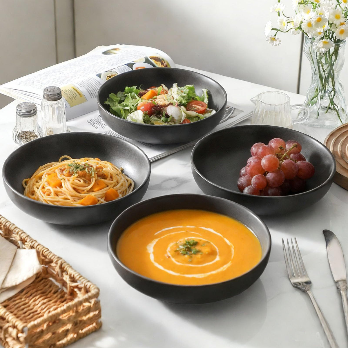 Tikooere stoneware bowls showcase sturdy craftsmanship for durable everyday tableware.