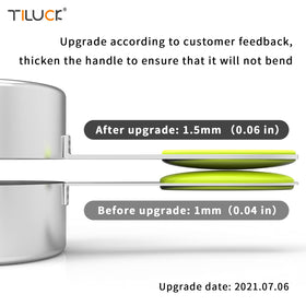 TILUCK double-sided spoons with silicone handles for a comfortable grip.