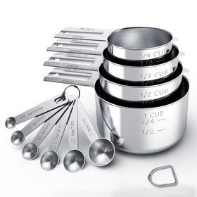 TILUCK stainless steel measuring cups for accurate dry measurements in cooking