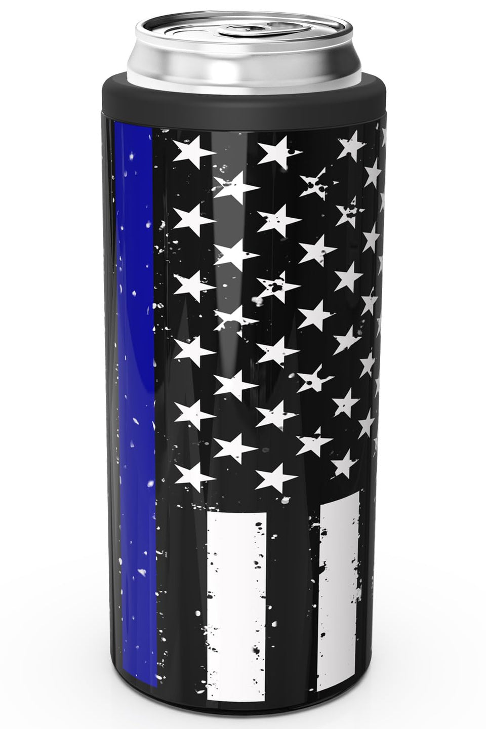 TILUCK Skinny Can Cooler front view for slim 12 oz cans.