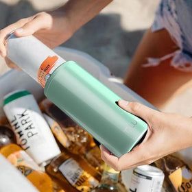 TILUCK Glitter Aqua party scene showcases portable cooler for gatherings.