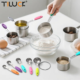 TILUCK stackable design saves space and keeps your kitchen organized.