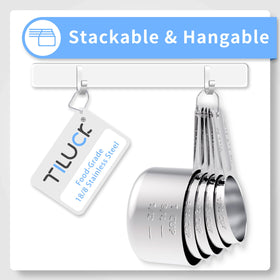 TILUCK stainless steel measuring cup 1/2 cup for even portions and reliable pours