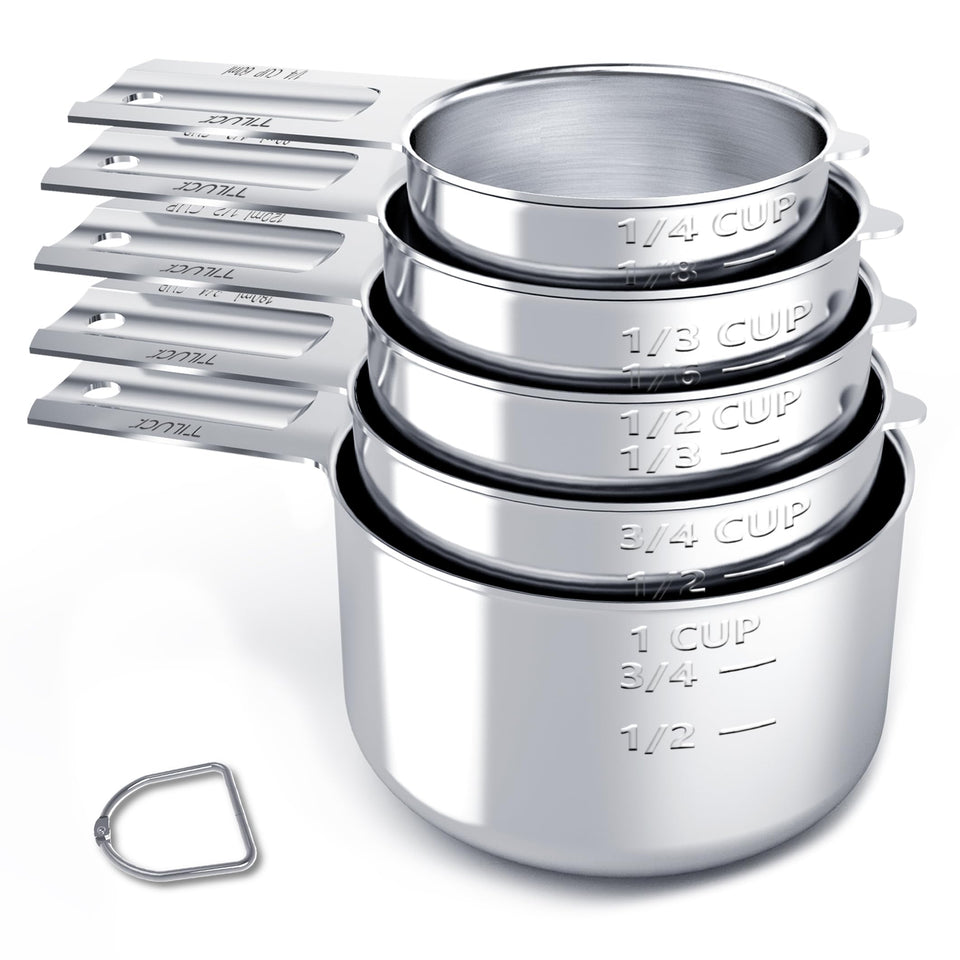 TILUCK stainless steel measuring cup 1/4 cup for precise dry measurements in baking
