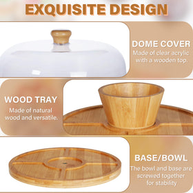 Timboops Home acrylic dome cover protects pastries and remains lightweight.