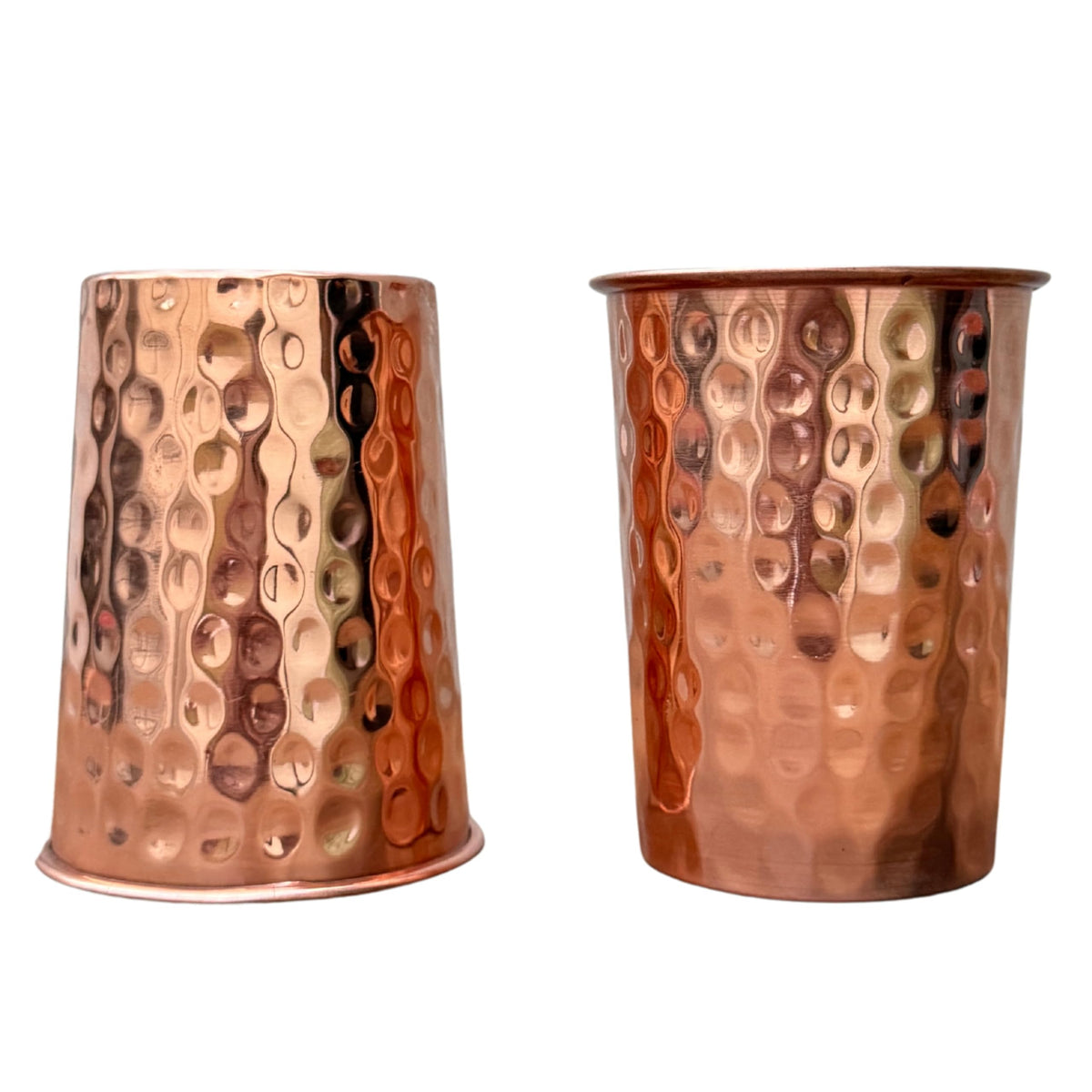 Timbrio hammered copper cups set for water, durable and stylish for everyday use.