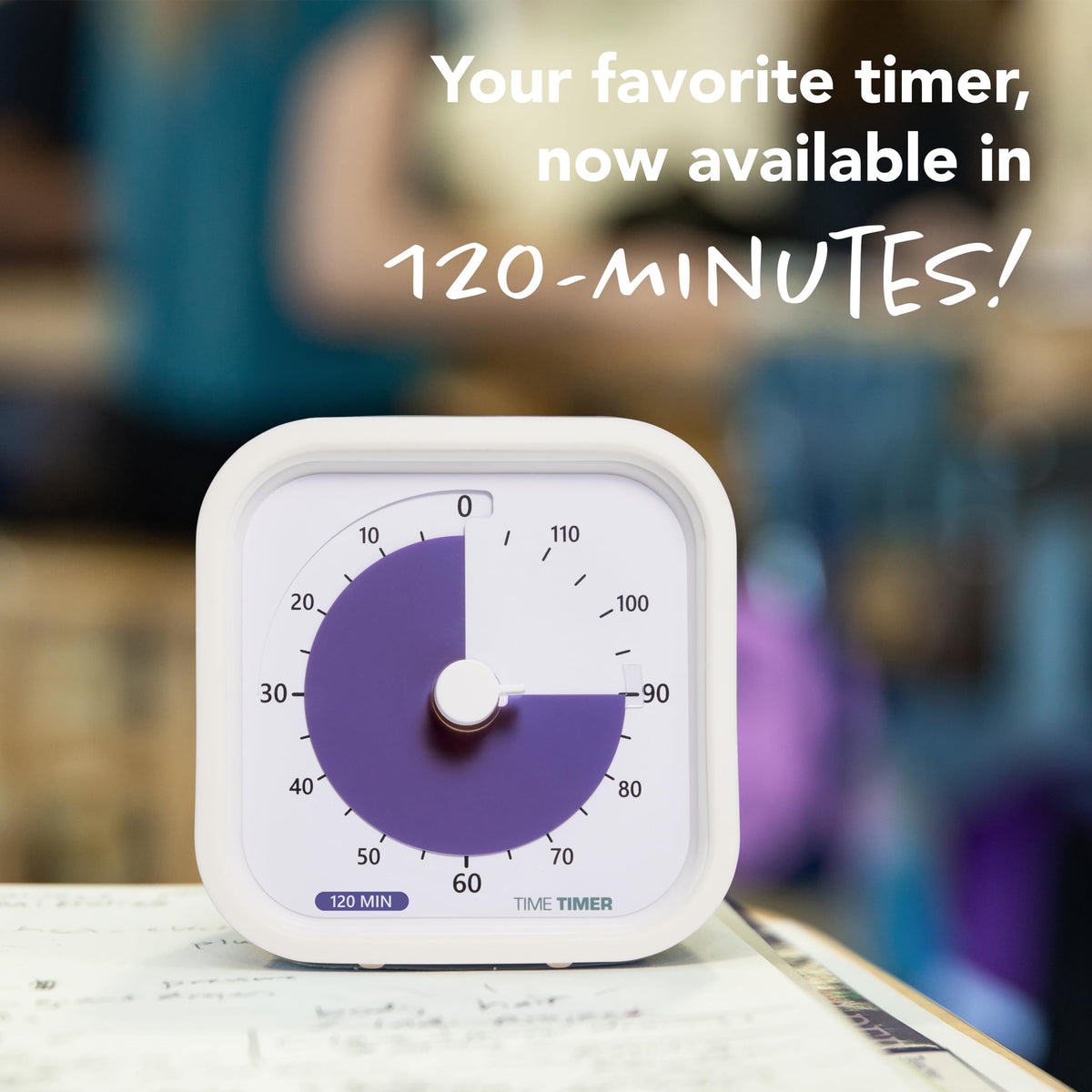 TIME TIMER 120 Minute MOD Education silicone cover protects the timer and adds grip.
