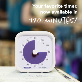 TIME TIMER 120 Minute MOD Education silicone cover protects the timer and adds grip.