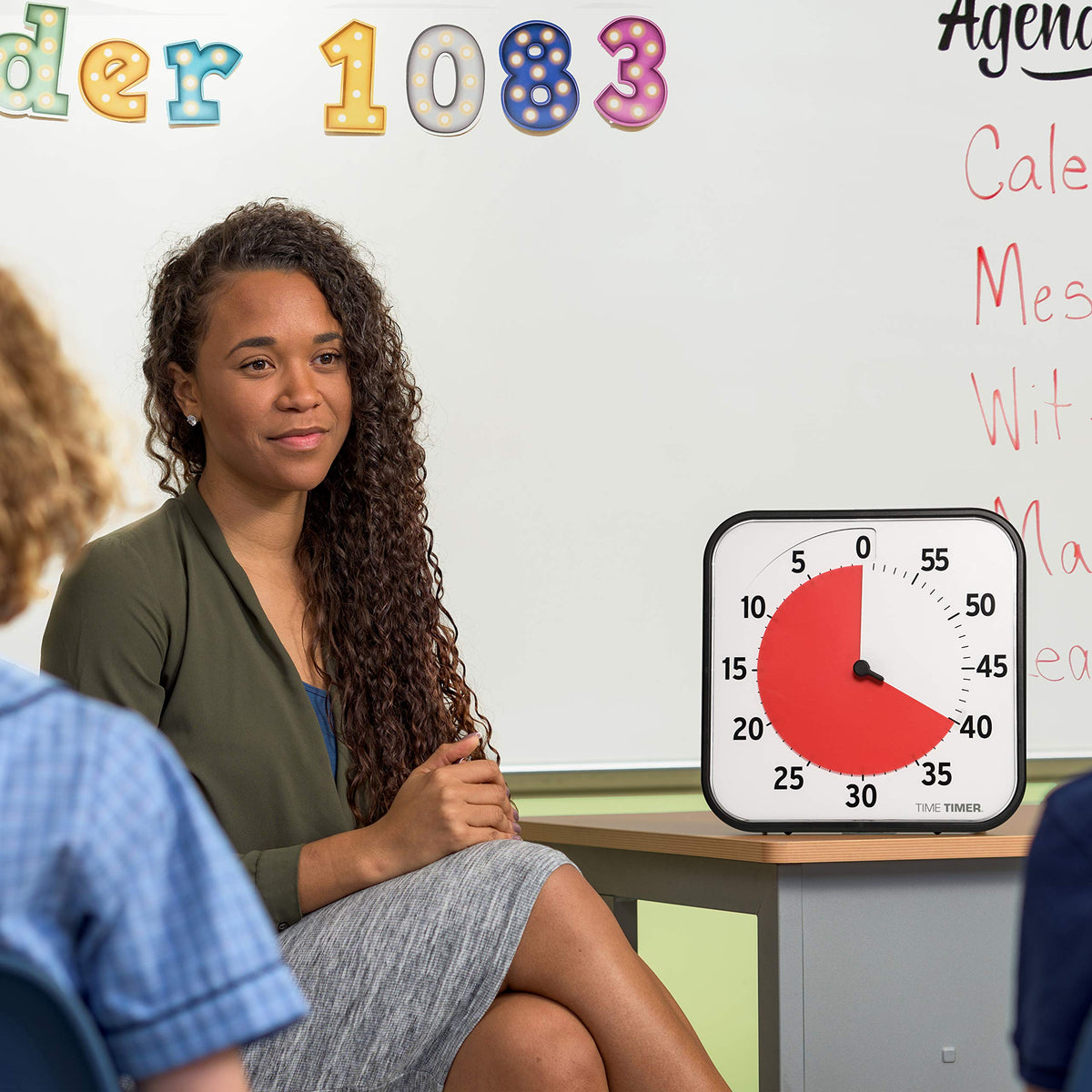 Time Timer dry erase activity card keeps tasks visible and editable during study sessions.