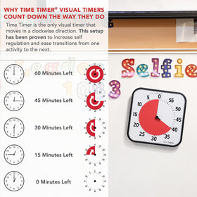 Time Timer magnetic compatibility for whiteboards boosts flexibility in classrooms and homes.