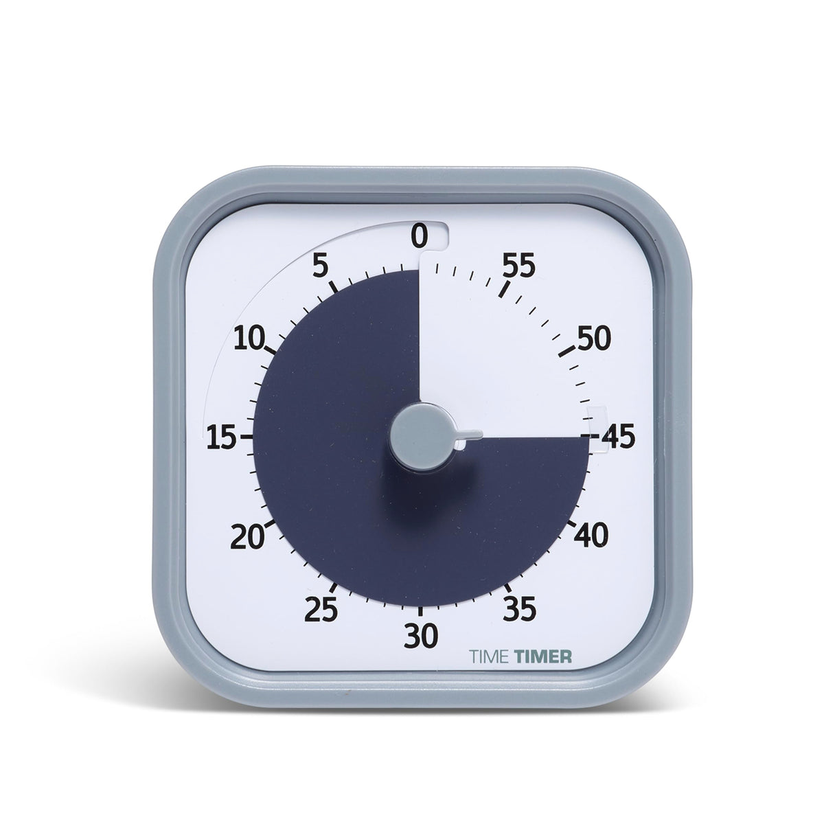 Time Timer MOD pale shale front view with blue disk for focused study sessions.