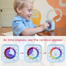 TIME TIMER MOD Home Edition on a kid's desk for organized study time