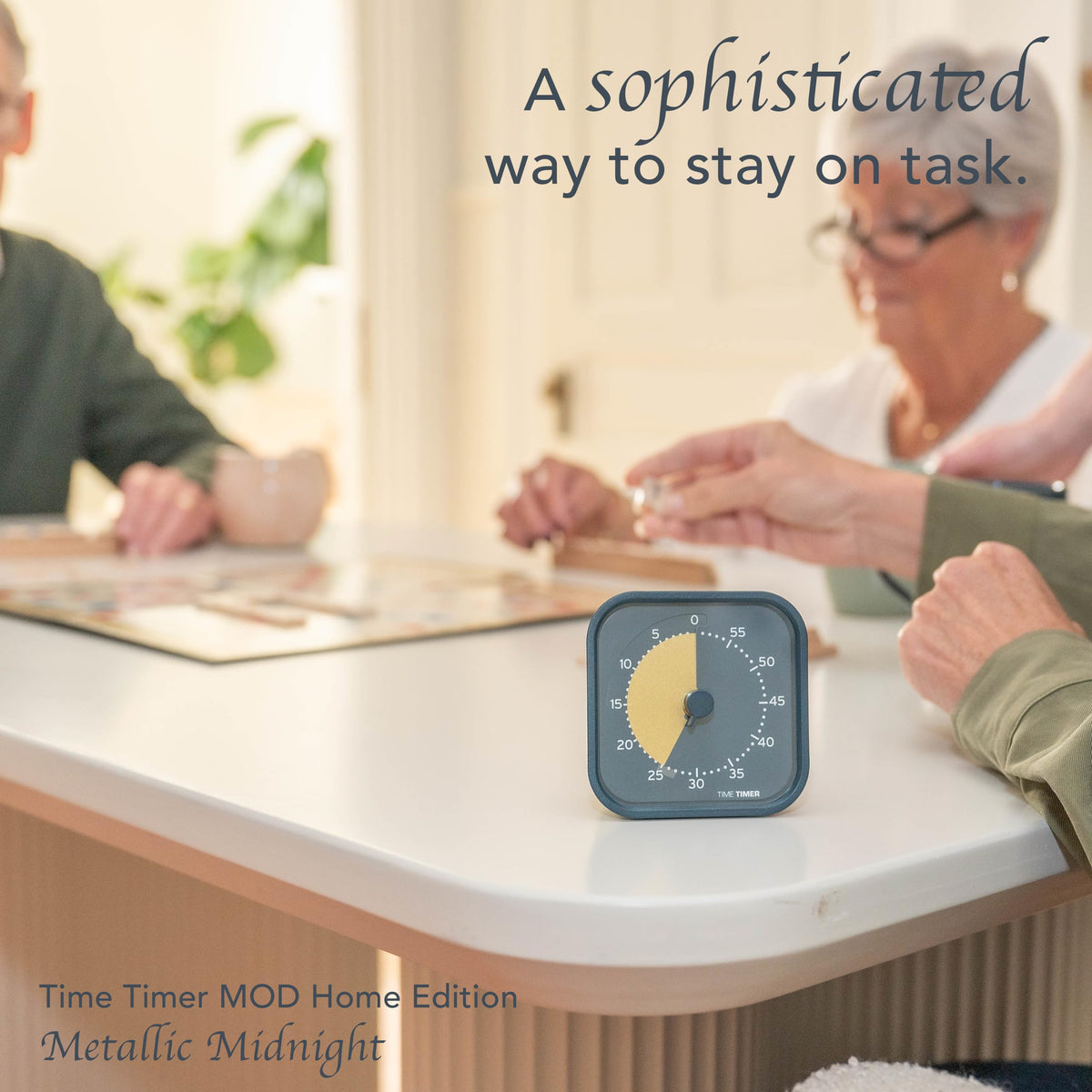 Time Timer MOD Home Metallic Midnight mounted on wall for quiet time management