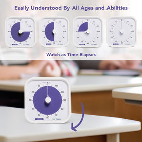 TIME TIMER optional audible alert signals end of timing cycles.