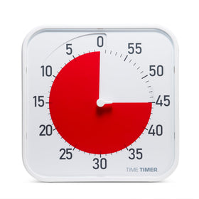 Time Timer Original 12-inch red disk offers clear visibility for focused time tracking in large spaces.