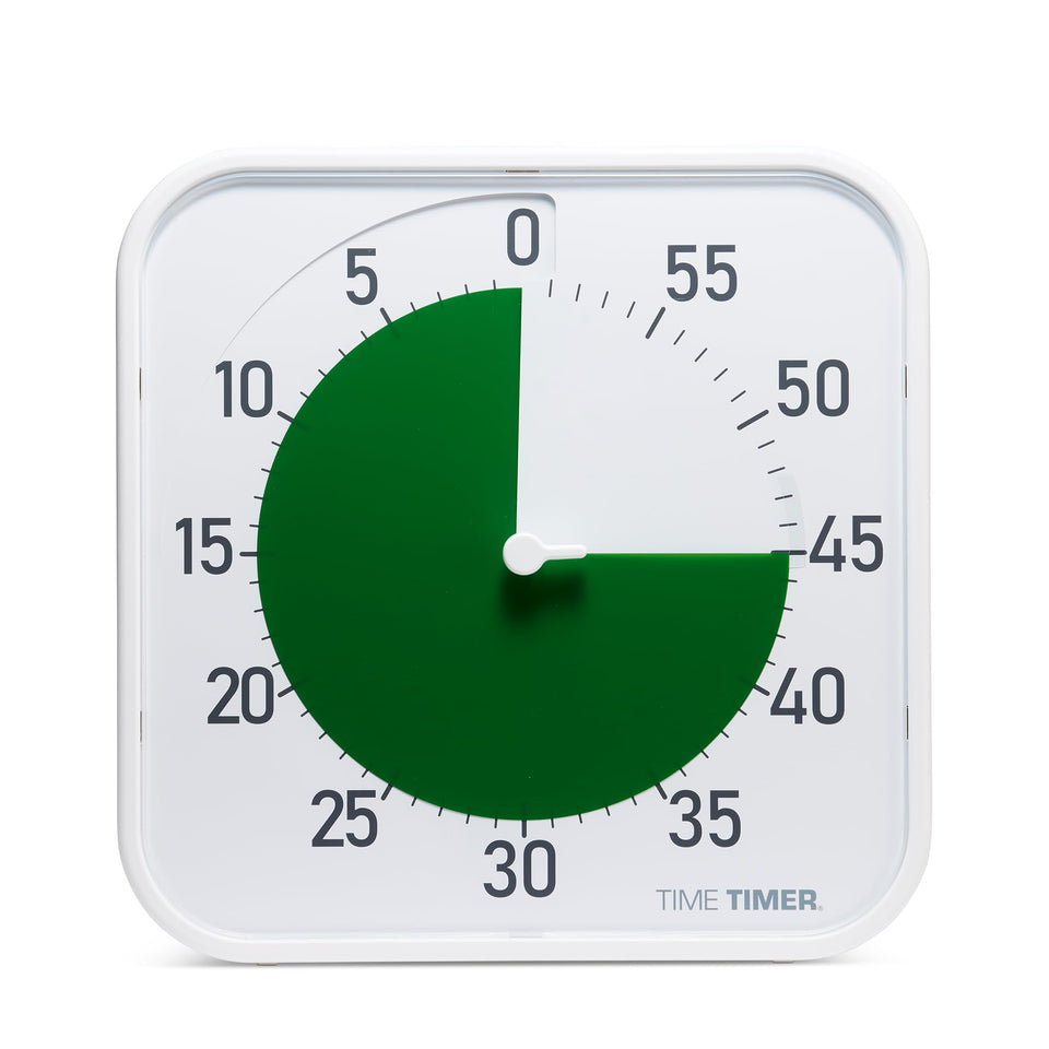 TIME TIMER Original 12-inch green disk aids focus with clear time cues.