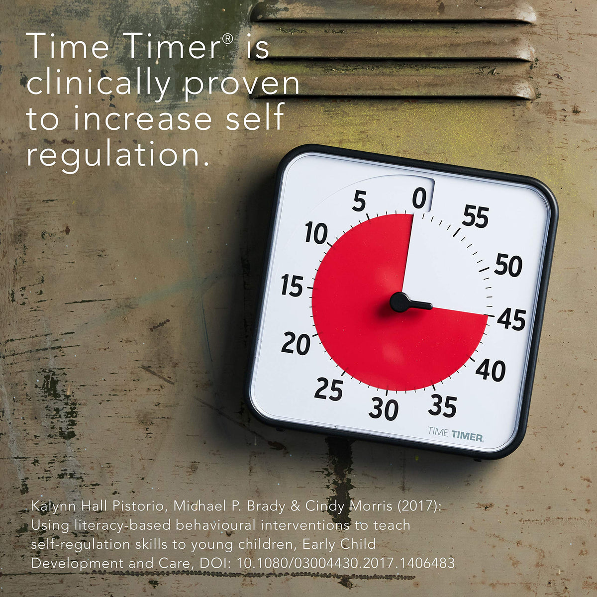 TIME TIMER protective lens keeps the display clear during classroom use.