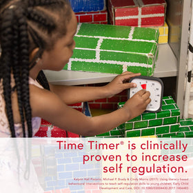 Time Timer offers a quiet countdown with no ticking for focused study.