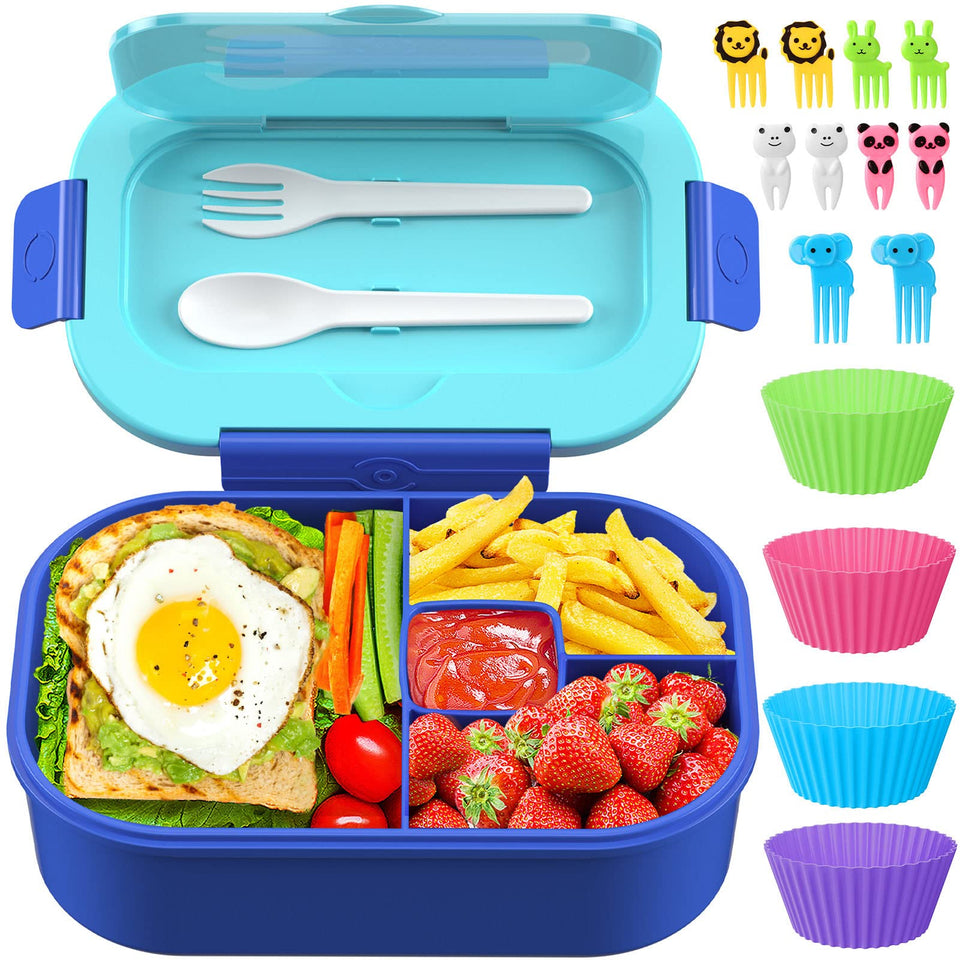 TIME4DEALS kid's bento box with four compartments for organized meals