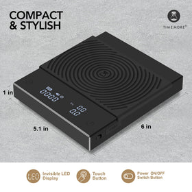 TIMEMORE Black Mirror Basic 2 compact design fits any countertop