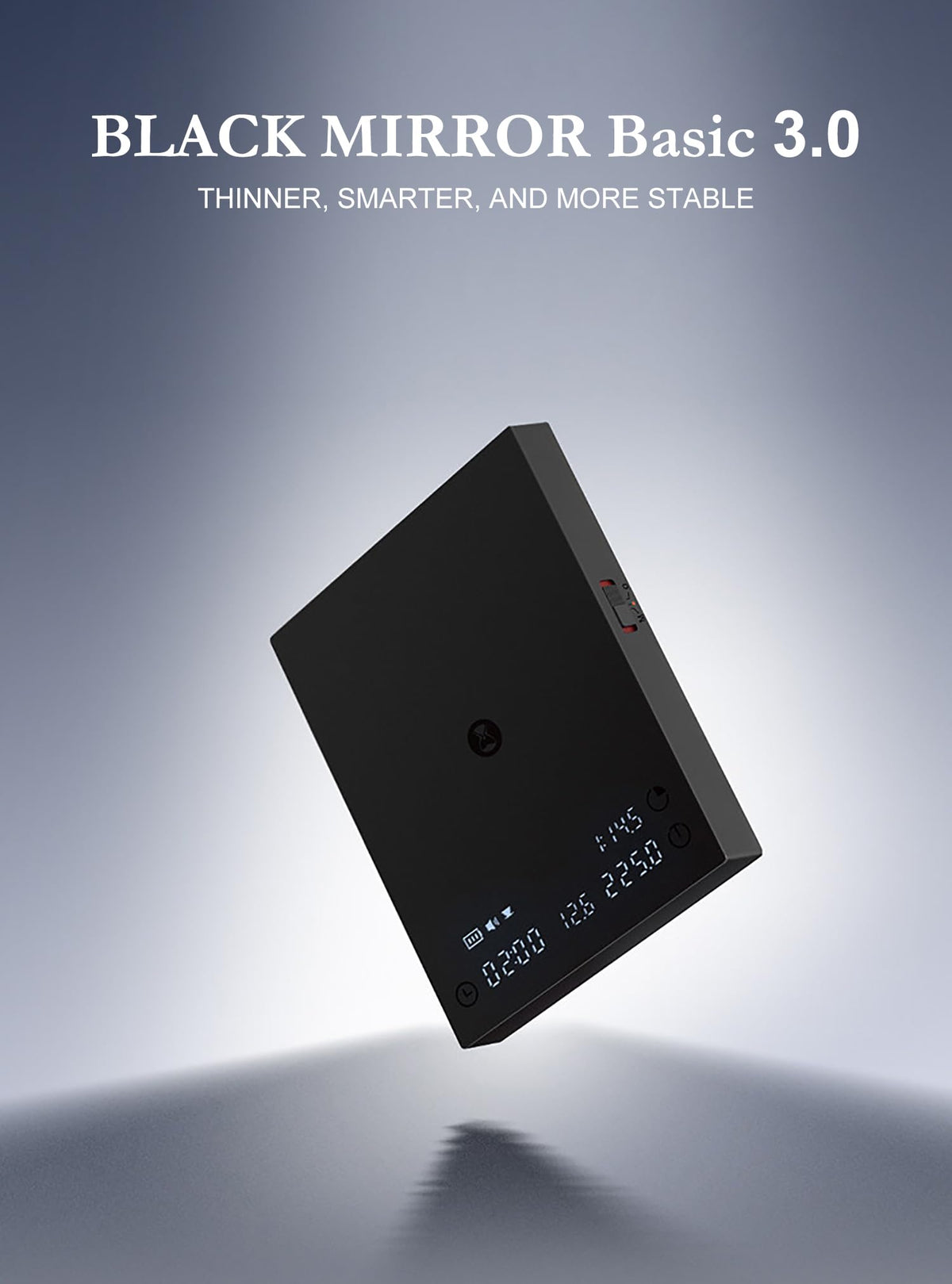 TIMEMORE Black Mirror Basic 3 display shows espresso mode for consistent pours.