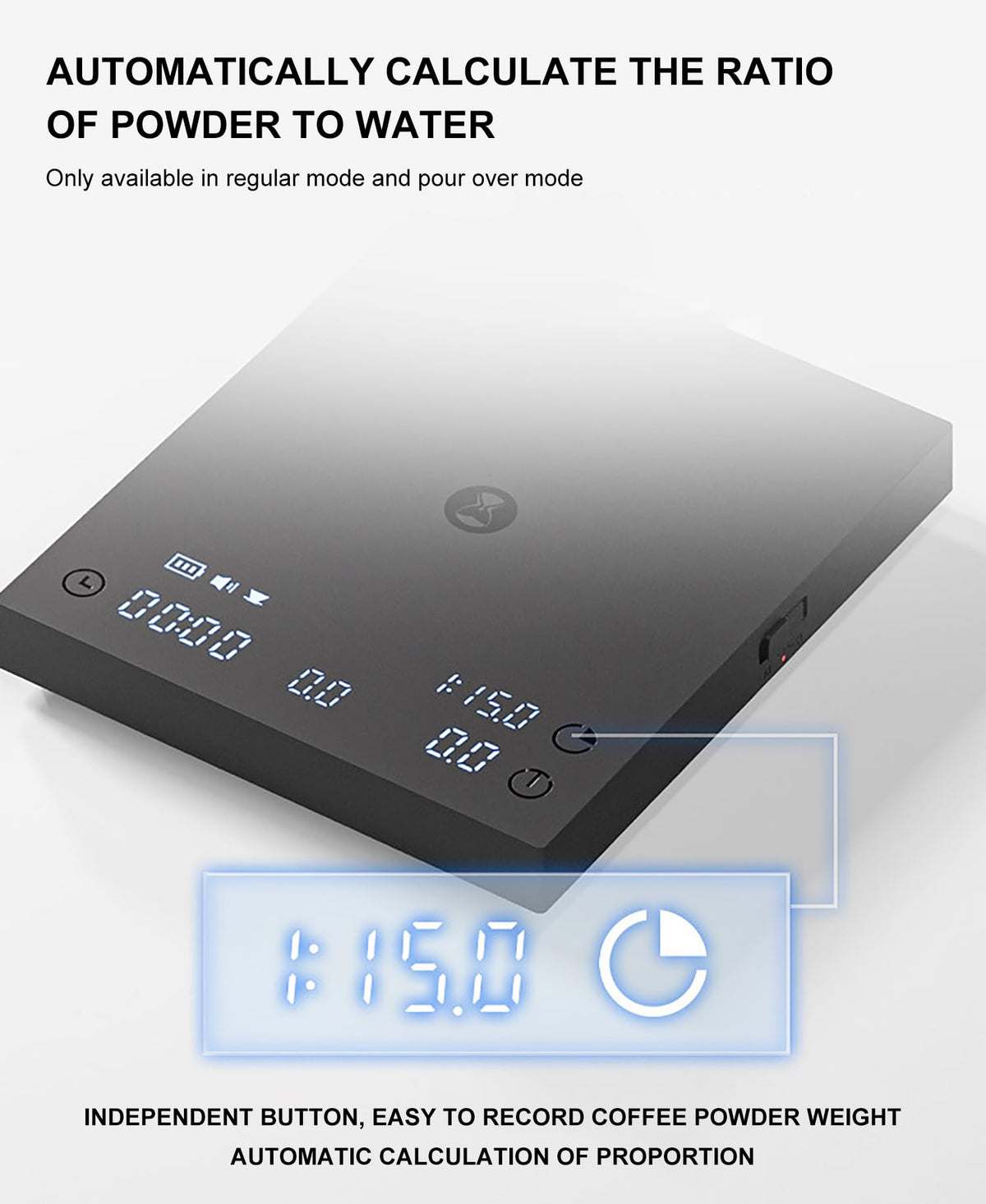 TIMEMORE Black Mirror Basic 3 glass top for easy cleaning and stability.