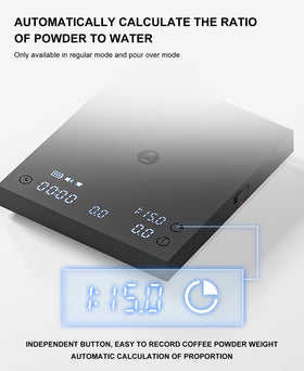TIMEMORE Black Mirror Basic 3 glass top for easy cleaning and stability.