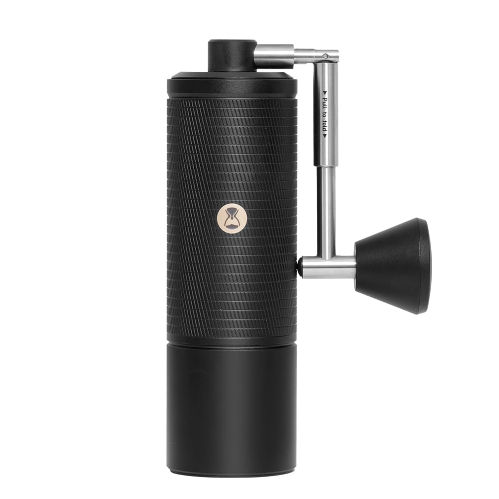 Timemore C5 Pro grinder front view, compact design for on-the-go use