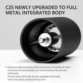 TIMEMORE Chestnut C2S adjustment knob enables precise grind levels across 36 settings.