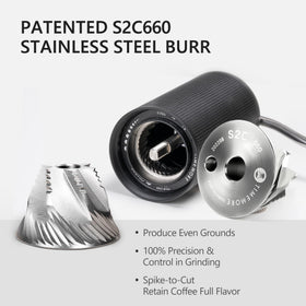 Smooth hand crank with bearing for effortless operation.