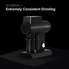 TIMEMORE Sculptor 064S, espresso grind path, shows uniform particle size for accuracy.
