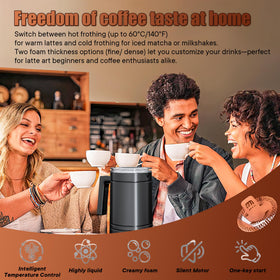 Timesuper 4-in-1 setup for quick chocolate milk preparation.